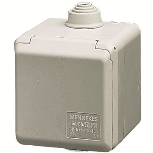 [1515128049] CEE Stikdåse udvendig 5-polet 16A 400V IP44