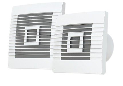 [H40585] Vægventilator - pRestige Ø100 m. lukker, Fugtsensor, 15W