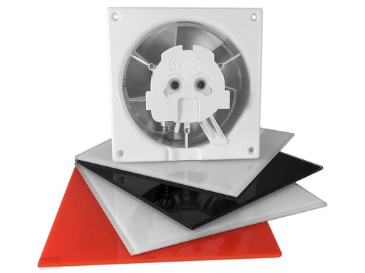 [H30665] Ventilator - dRim Ø100, Fugtsensor, kugleleje, 8W