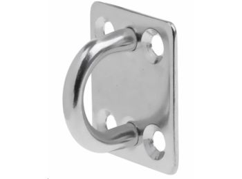 [H18097] Øjebeslag - 35 x 40mm, Rustfri stål (Ø6mm bøjle)