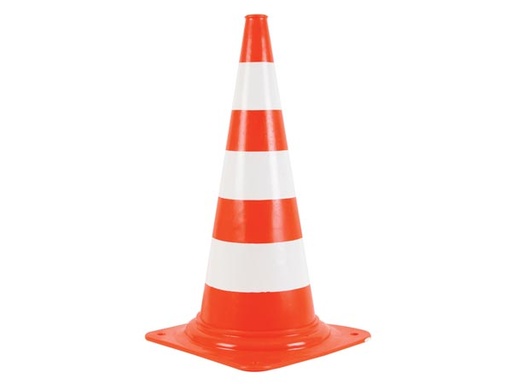 [H37797] Trafikkegle - 75cm, Rød/hvid