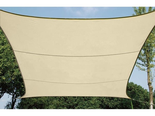 [H42705] Kvadratisk solsejl - 5 x 5m vandgennemtrængelig, BEIGE