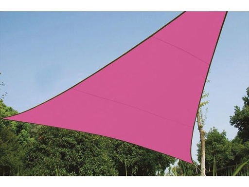 [H43438] Trekantet solsejl - 5 x 5 x 5m, FUCHSIA