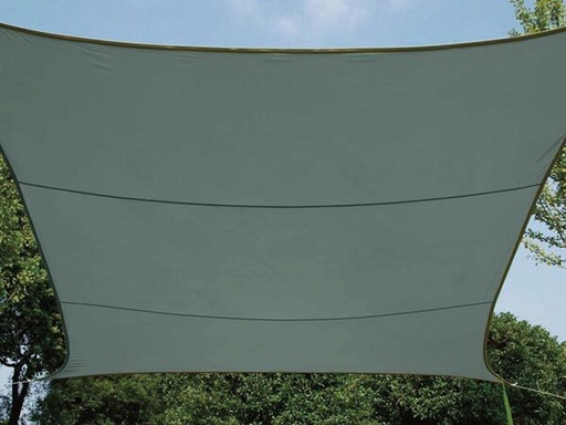[H60644] Rektangulært solsejl - 4 x 3m, GRÅ-GRØN
