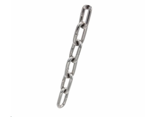 [H26036] Kæde, langl. svejst, A2 rustfri stål 5mm (metervare)