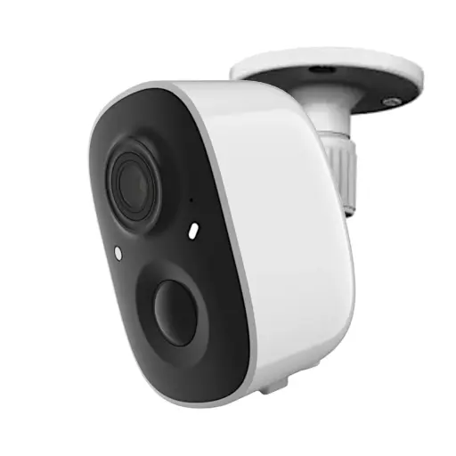 [H11949] Ledningsfri Wi-Fi overvågningskamera m. batteri (IP65), Hvid