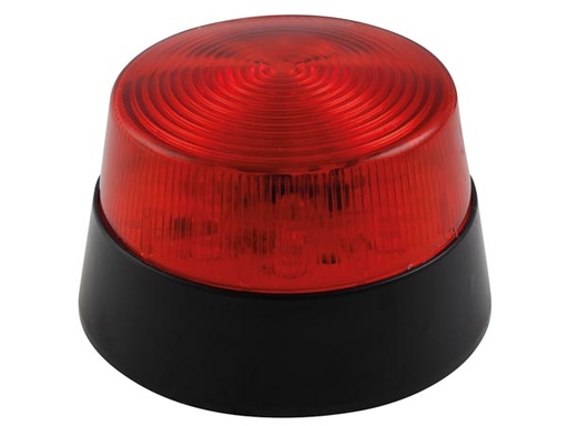 [H48398] LED blinklys - 12Vdc, Ø77mm, IP20, Rød