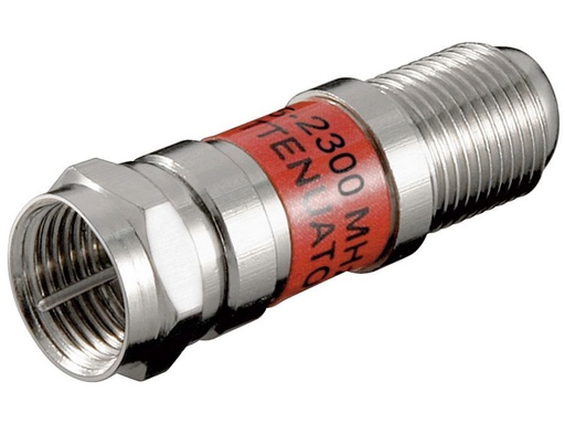 [H44260] Antennesignal dæmpeled - 20dB, F han til F hun, 75ohm