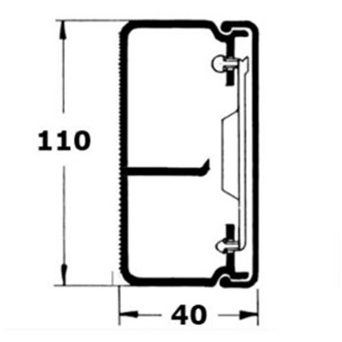 [1736000700] REHAU Kanal 40/110 PG m. spor (2m)