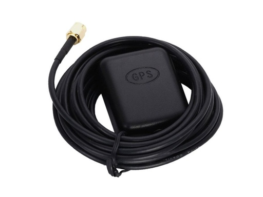 [H23758] Aktiv GPS magnetantenne - 3-5V, 28dB, 5m ledning m. SMA stik