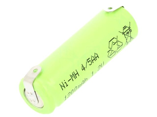 [H28134] NiMH 4/5AA batteri 1,2V 1200mAh, loddeflige (Ø13,9x43mm)