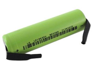 [H31988] 18650 LiION batteri - 3,6V 3400mAh (4,9A), m. flige