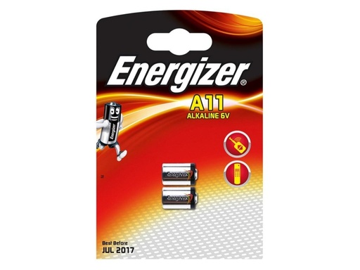 [H44593] Energizer - A11(LR11A) 6V alkaline bat. Ø10x16,5mm (2 stk.)