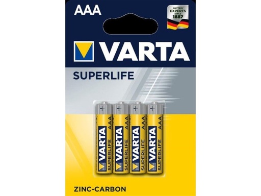 [H57712] Superlife Brunsten AAA/R3 batteri - 1,5V (4 stk.)