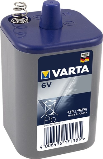[H10341] BATTERI 430 6,0V 4R25X M/FJEDER