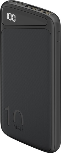 [H60543] Slimline Powerbank m. LED display - 5V / 2,1A, 10000mAh
