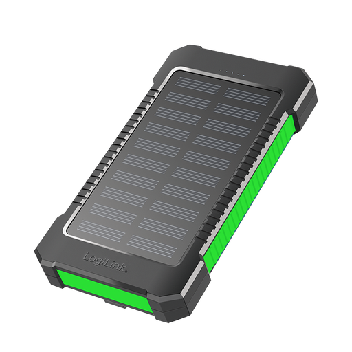 [H62550] Power Bank m. Solcelle og Lommelygte - 8.000mAh