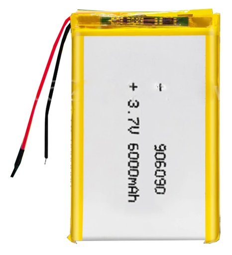 [H53916] LiPOL batteri - 3,7V 6000mAh, 2. ledn. (9x60x90mm)