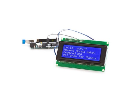 [H57501] LCD 20x4 m. blå baggrundslys - 5V (2004 til Arduino)