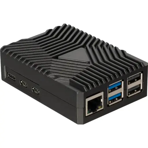 [H63806] Raspberry Pi 5 Alu. kabinet m. passiv køling, Sort
