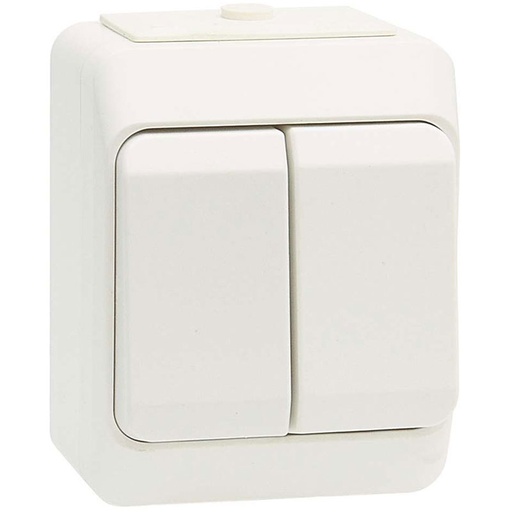 [1893203] Kapslet kroneafbryder IP44 - hvid