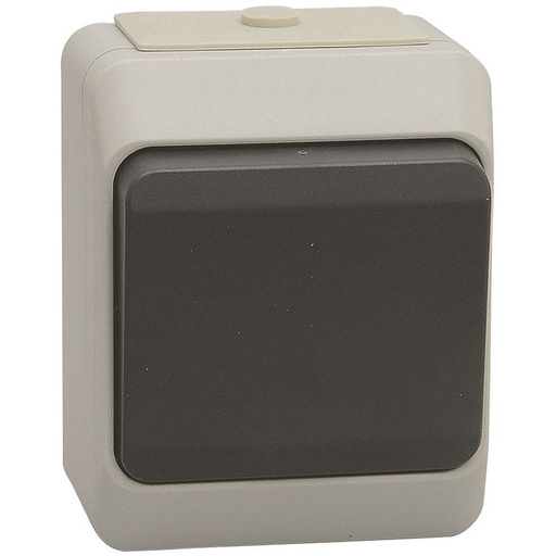 [1893300] Stænktæt korrespondanceafbryder IP44 - grå