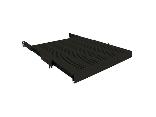 [H49447] Udtrækshylde til 19" Rackskab - D:400mm, Sort