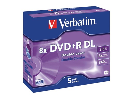 [H27487] DVD+R DL medie - 8,5GB Dual Layer, 240 min. (5 stk.)