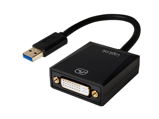[H29712] USB 3.0 adapter til DVI-D, sølv, 0,1 m