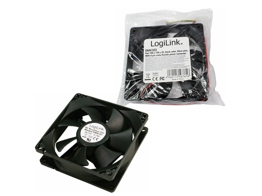 [H37454] FAN103, kabinet køler, 120mm, sort