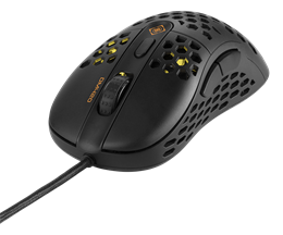 [H57786] 6-knaps "honeycomb" gaming mus - 400-6400DPI, RGB, Sort