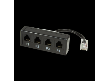 [H42654] Telefonsplitter - RJ45 (8P8C) han til 4 x RJ11 (6P4C) hun
