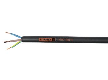 [H14246] Gummikabel - H07RN-F, 3x1,5mm² Ø11mm, Sort (metervare)