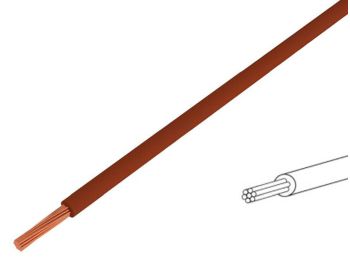 [H62341] Monteringsledning - H07V-K 6mm² Ø4,8mm, BRUN (metervare)