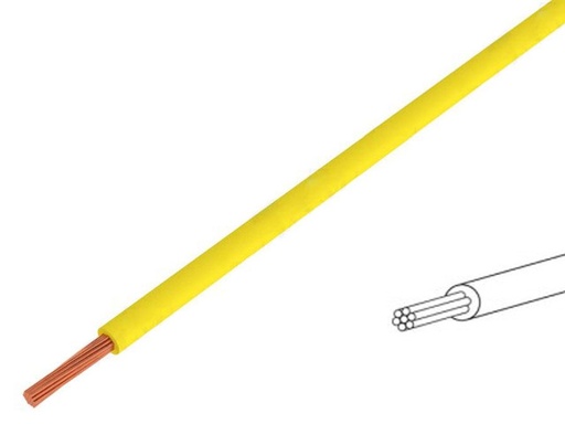 [H53986] Monteringsledning - 2,5mm² trådet, PVC, Gul (metervare)