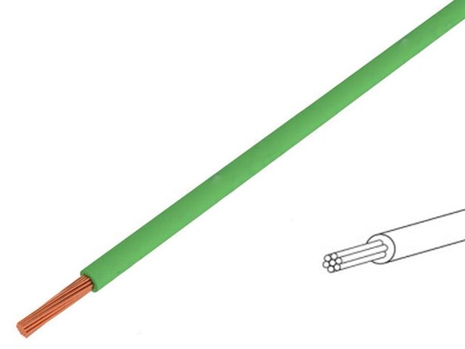 [H53987] Monteringsledning - 2,5mm² trådet, PVC, Grøn (metervare)
