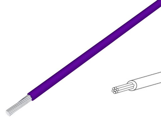 [H53990] Monteringsledning - 2,5mm² trådet, PVC, Violet (metervare)