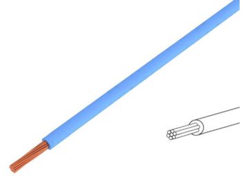 [H52868] Monteringsledning - 2,5mm² trådet, PVC, Blå (metervare)