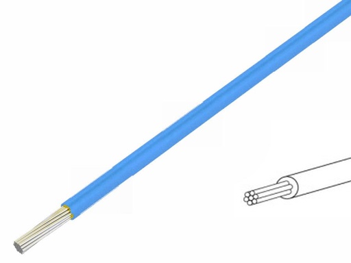 [H48384] Silikoneledning - 1,5mm² trådet, 180°C Blå (metervare)