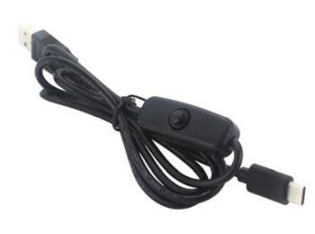 [H42565] USB A til USB-C kabel m. ON/OFF kontakt (1m)