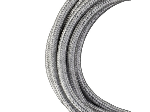 [H44839] Stofledning - 2x0,75mm², Metallisk SØLV (3m)