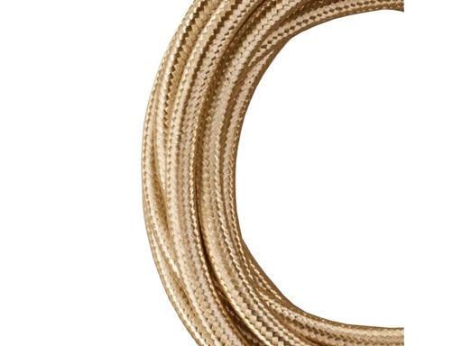 [H44840] Stofledning - 2x0,75mm², Metallisk Champagne (3m)
