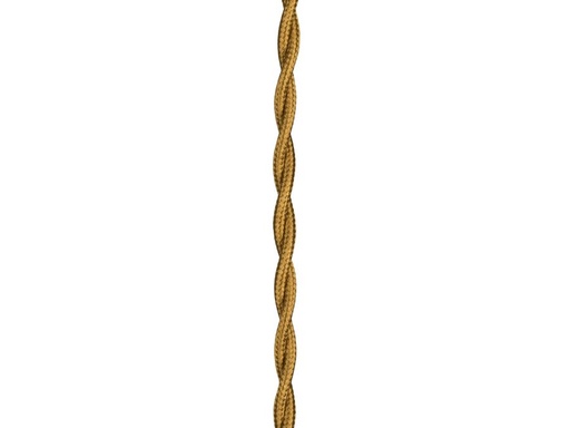 [H44852] Stofledning - 2x0,75mm², Snoet, Metallisk GULD (3m)