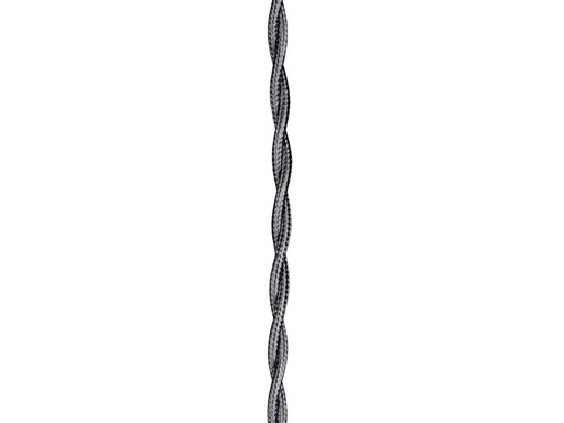 [H44856] Stofledning - 2x0,75mm², Snoet, Metallisk SØLV (3m)