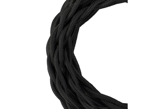 [H56066] Stofledning - 2x0,75mm², Snoet, SORT (3m)