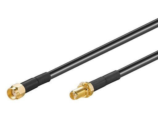 [H46268] Wi-Fi forlængerkabel, RP-SMA han til RP-SMA hun, RG58 (10m)