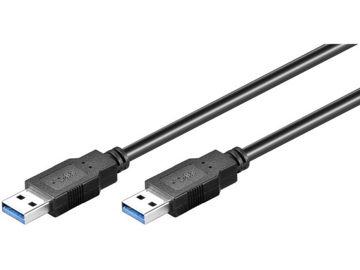 [H45938] USB 3.0 kabel - A han til A han, Sort (1m)
