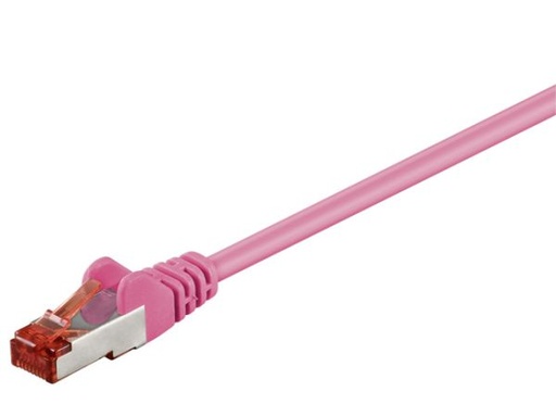 [H45532] S/FTP netværkskabel - CAT6 PIMF CU LSZH, Magenta (1m)