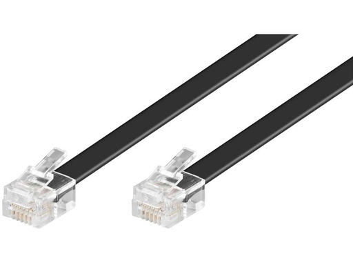 [H45801] Telefonledning - 2 x RJ12(6P6C) han, Sort (6m)