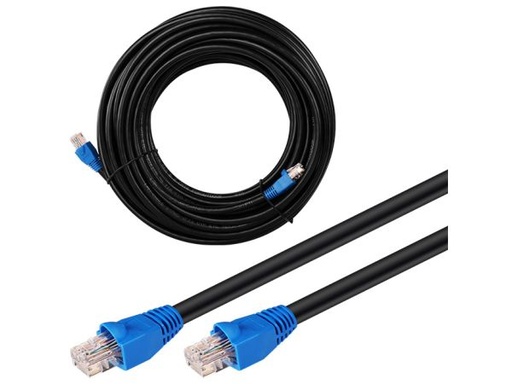 [H46657] UTP netværkskabel - CAT6, 2xRJ45, Udendørs, Sort (50m)